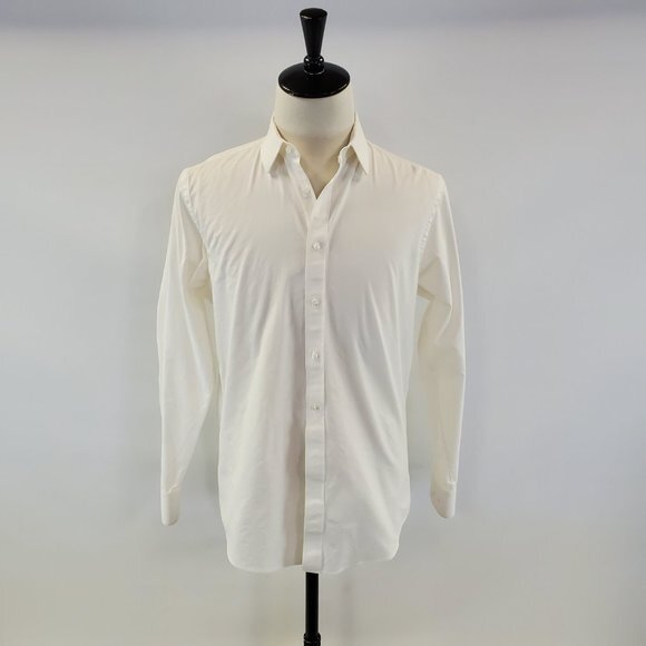 Men’s Nordstrom White Trim Fit Dress Shirt - Picture 1 of 4